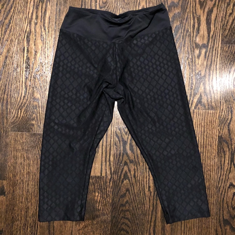 Bally Fitness black leggings with pattern